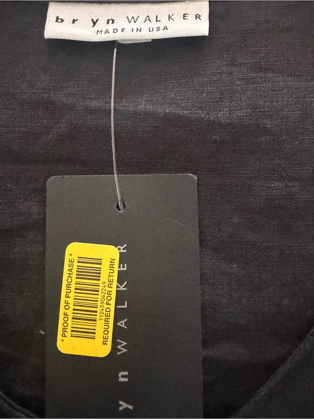 bryn Walker Black Linen Tunic with V-Neck - Picture 3 of 6